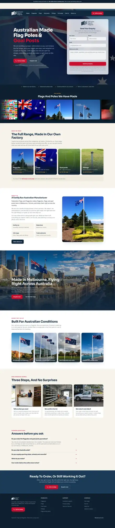 Federation Flags website, built by Scalus