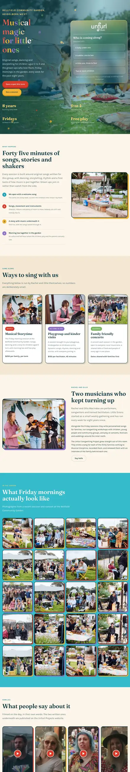 Little Sirens website, built by Scalus